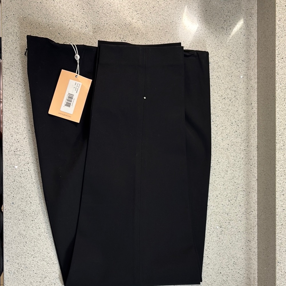 Pearl by Lela Rose black stretch cotton Susie pant